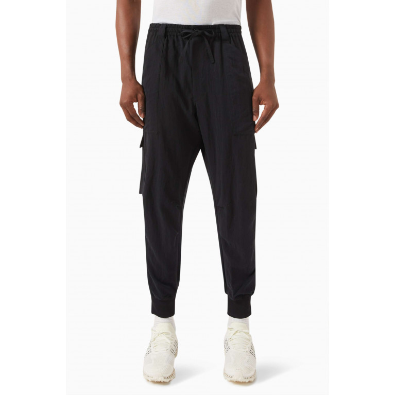 Y-3 - Utility Cuffed Cargo Pants in Washed & Crinkled Twill