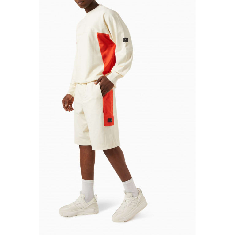 Y-3 - Contrast-waistband Shorts in Stretch Terry