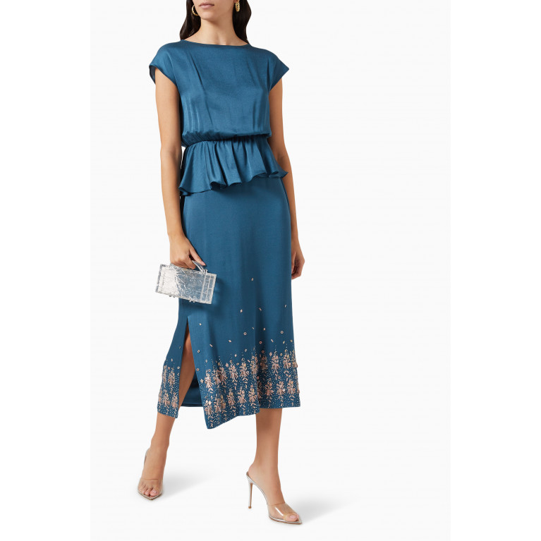 Amal Al Raisi - Embellished Midi Skirt in Ecovero Viscose