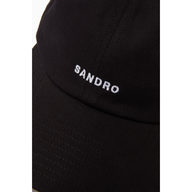 Sandro - Logo Embroidered Cap in Organic Cotton
