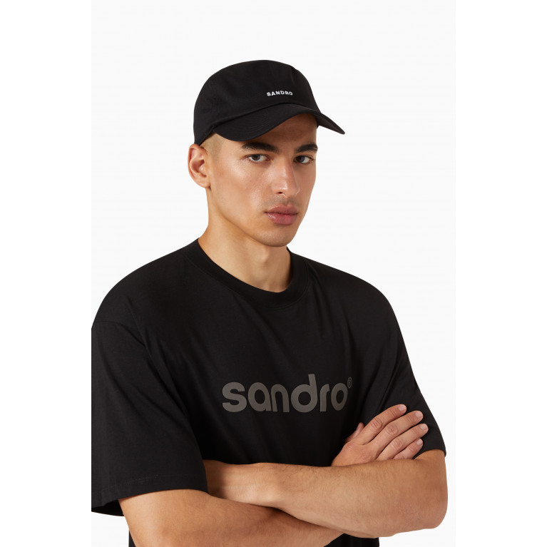 Sandro - Logo Embroidered Cap in Organic Cotton