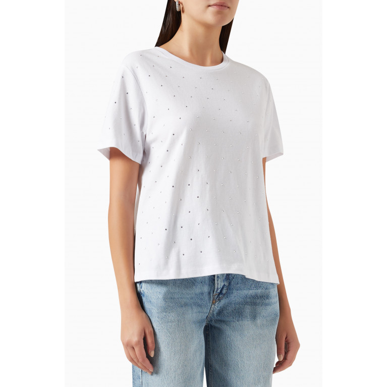 Good American - Crystal Gf T-shirt in Jersey White