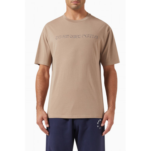 7 DAYS ACTIVE - Embroidered Logo T-shirt in Organic Cotton