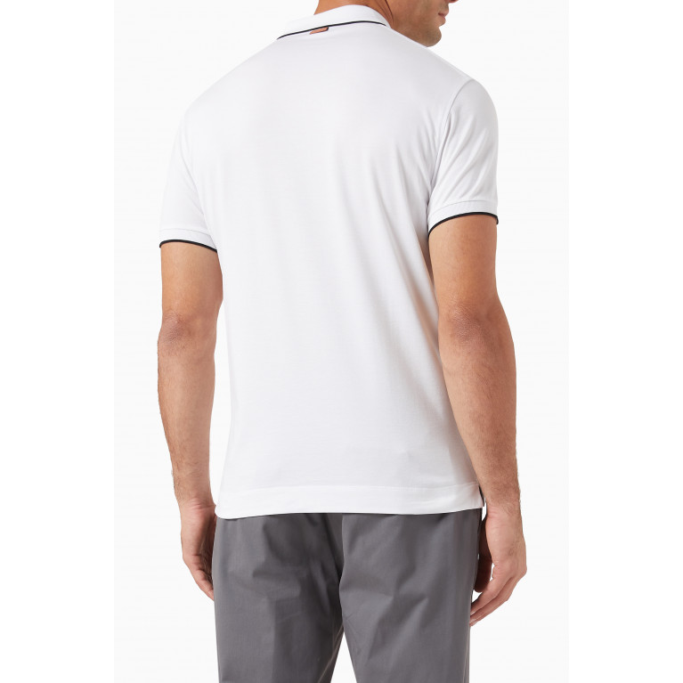 Zegna - Logo-embroidered Polo Shirt in Cotton
