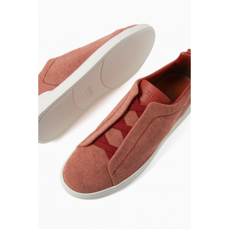 Zegna - Triple Stitch Low Top Sneakers in Canvas