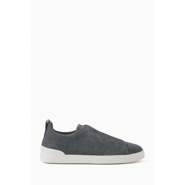 Zegna - Triple Stitch Low Top Sneakers in Canvas