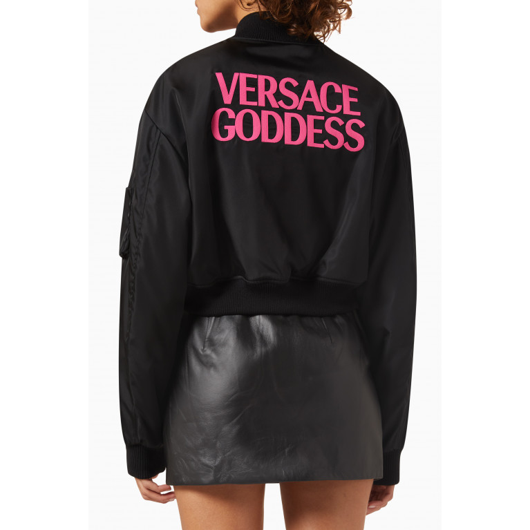 Versace - Cropped Bomber Jacket in Nylon