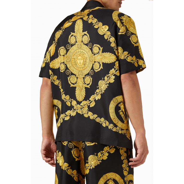 Versace - Heritage-printed Barocco Button Down Shirt in Silk Twill