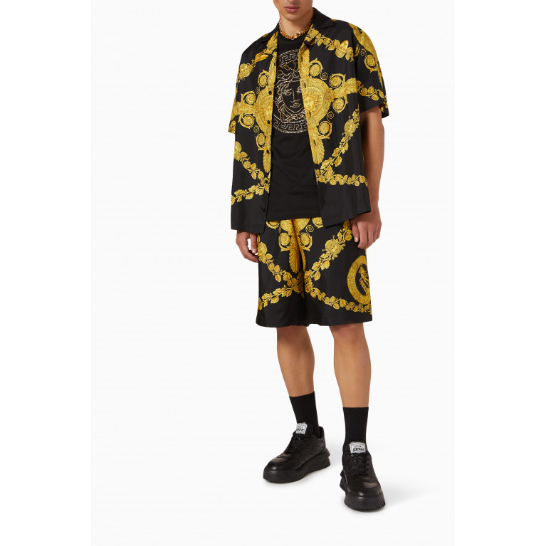 Versace - Heritage-printed Barocco Button Down Shirt in Silk Twill