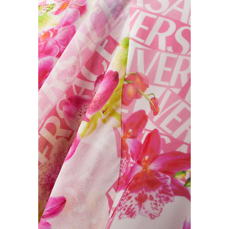 Versace - Logo Orchid Skirt in Silk