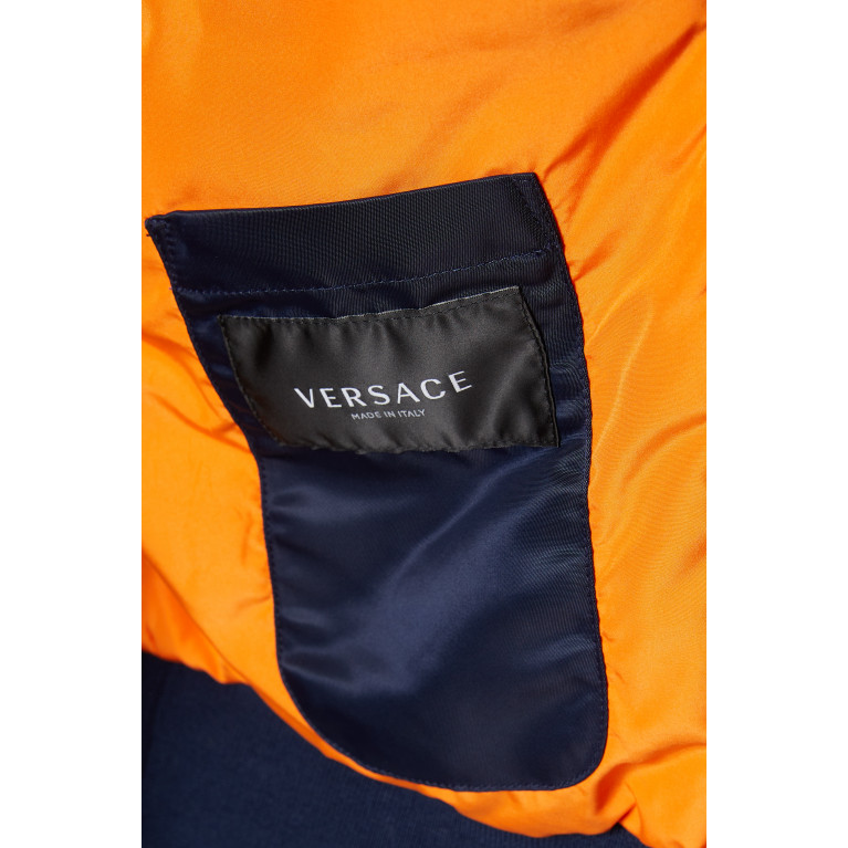 Versace - Logo Varsity Bomber Jacket in Technical Nylon