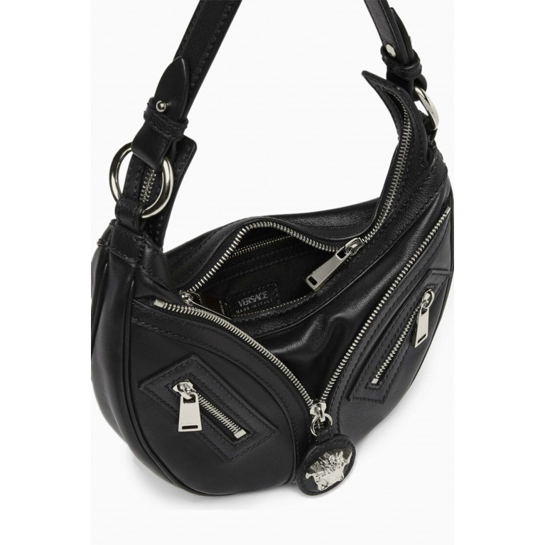 Versace - Small Biker Hobo Bag in Calf Leather