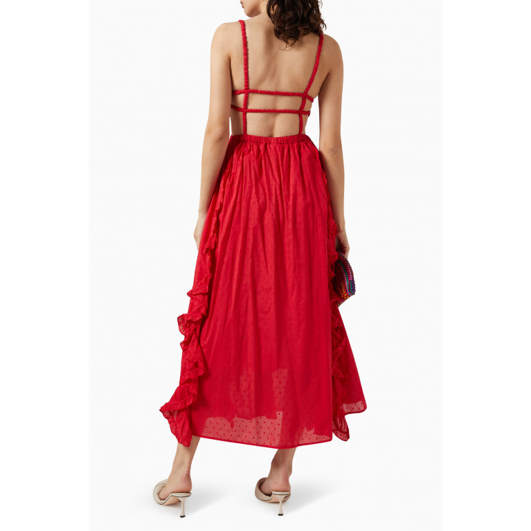Farm Rio - Red Heart Maxi Dress in Cotton