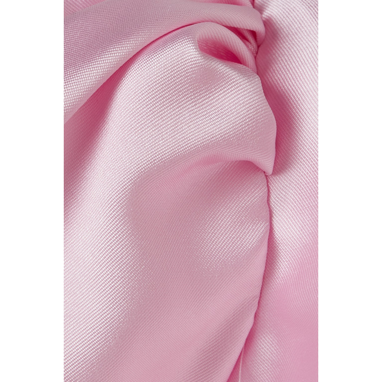 Caroline Bosmans - Puffy Sleeves Top in Satin Pink