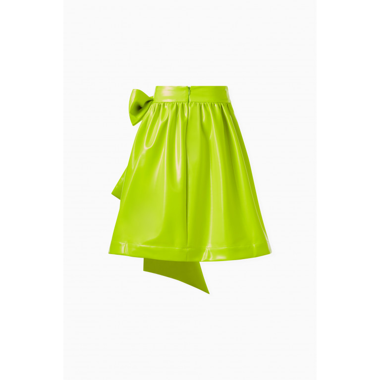 Caroline Bosmans - Glossy Bow Detail Skirt in Polyester
