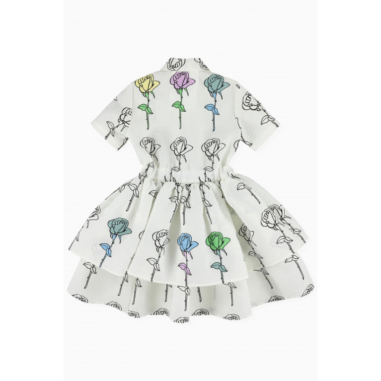 Caroline Bosmans - Poppy Print Tiered Dress in Cotton