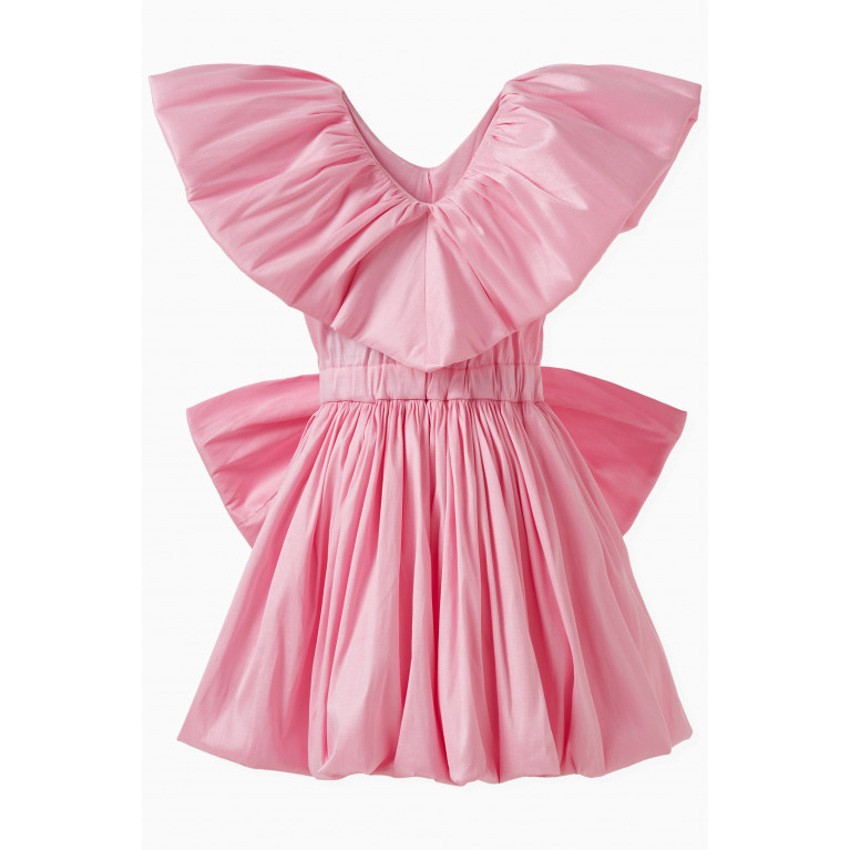 Caroline Bosmans - Caroline Bosmans - Bow Detail Tafta Dres in Polyester Pink