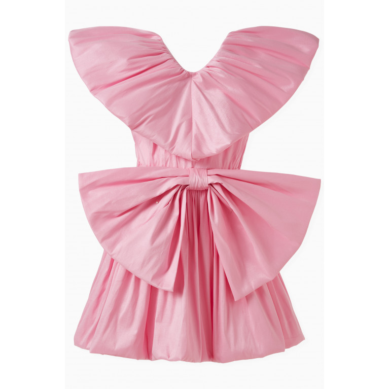 Caroline Bosmans - Caroline Bosmans - Bow Detail Tafta Dres in Polyester Pink