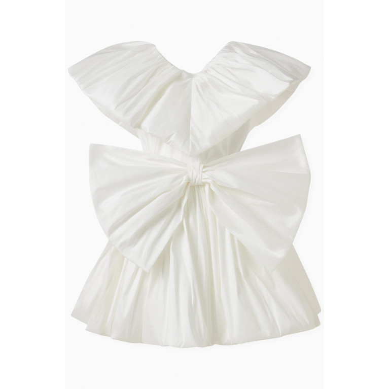 Caroline Bosmans - Caroline Bosmans - Bow Detail Tafta Dres in Polyester White