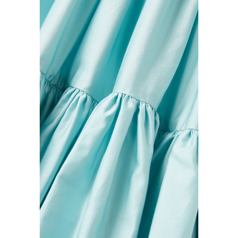Caroline Bosmans - Tiered Dress in Polyester Blue