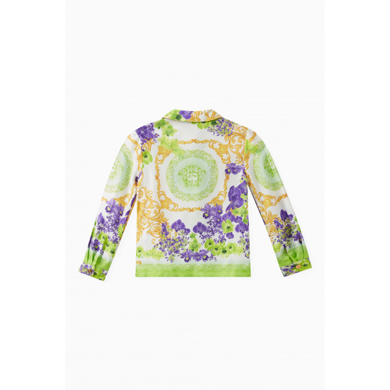 Versace - Medusa Orchid Print Shirt in Silk