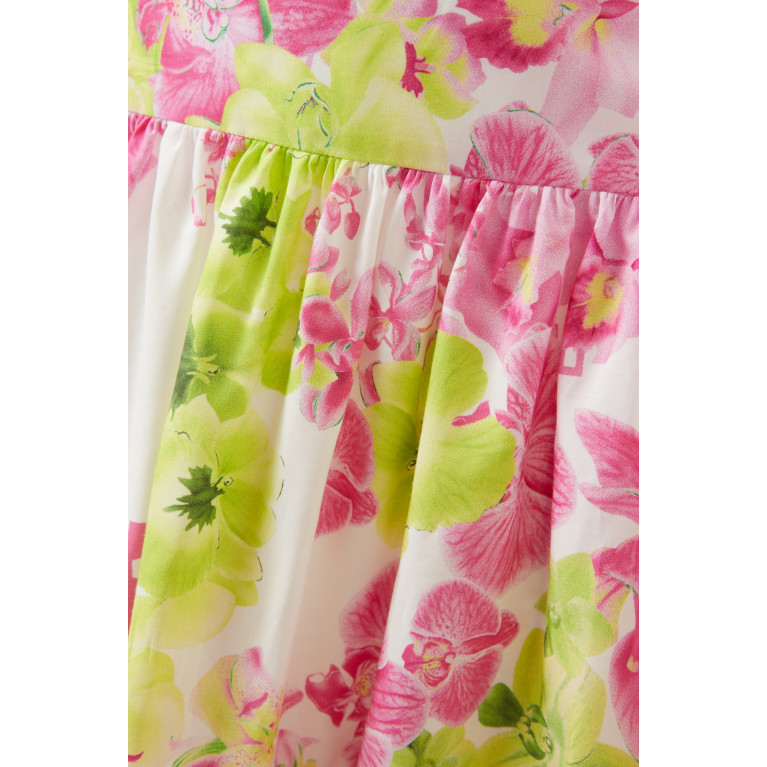Versace - Orchid Print Skirt in Cotton