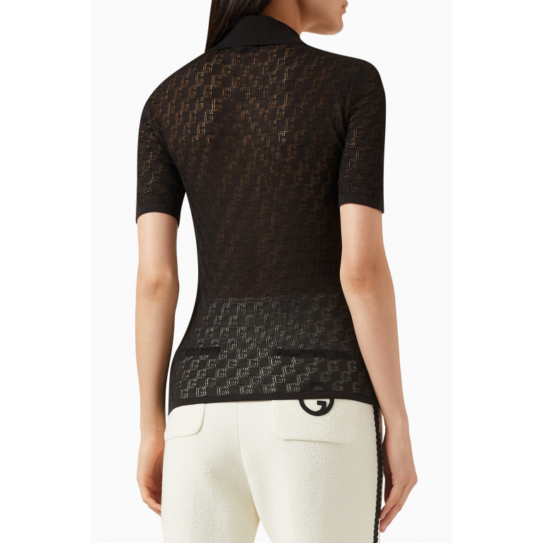Gucci - Geometric G Polo Shirt in Cotton