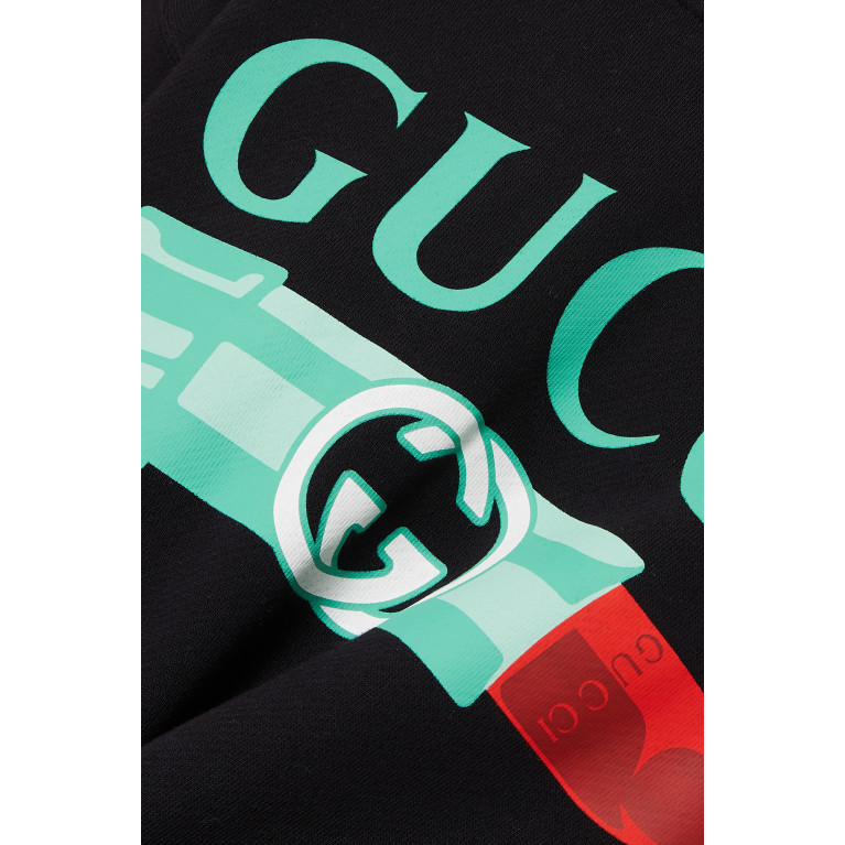 Gucci - Logo Lipstick-print Hoodie in Felted Cotton-jersey