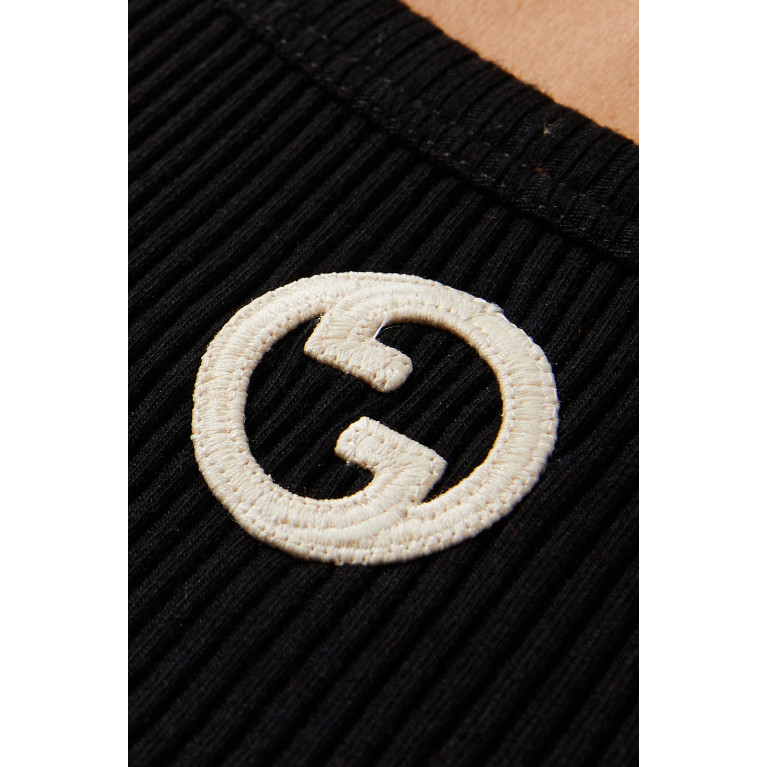 Gucci - GG Logo Tank Top in Cotton Black