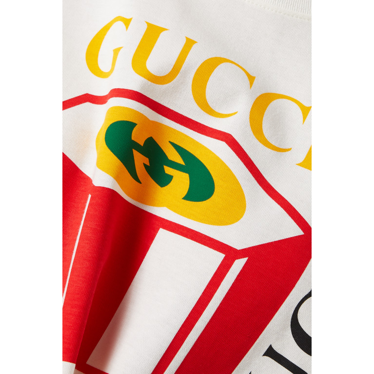 Gucci - Vintage Logo-print Crop T-shirt in Cotton-jersey