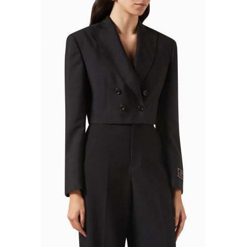 Gucci - Cropped Blazer Jacket in Wool Mohair