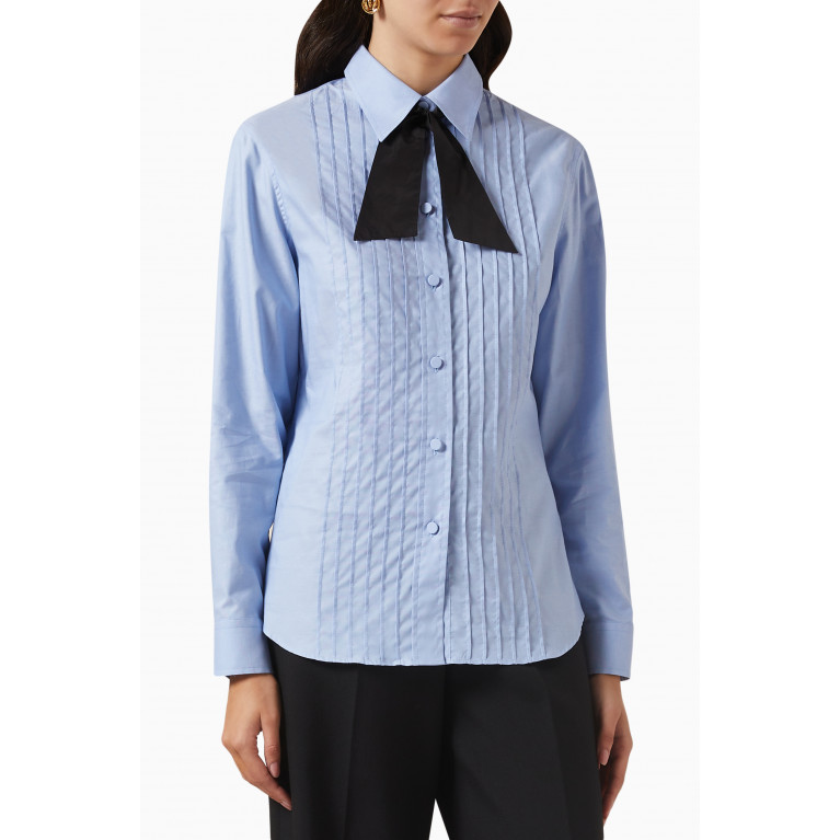 Gucci - Pleated Shirt in Oxford-cotton