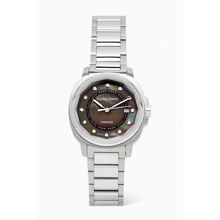 Concord - Mariner X Lady Quartz Diamond Stainless Steel Watch, 30mm