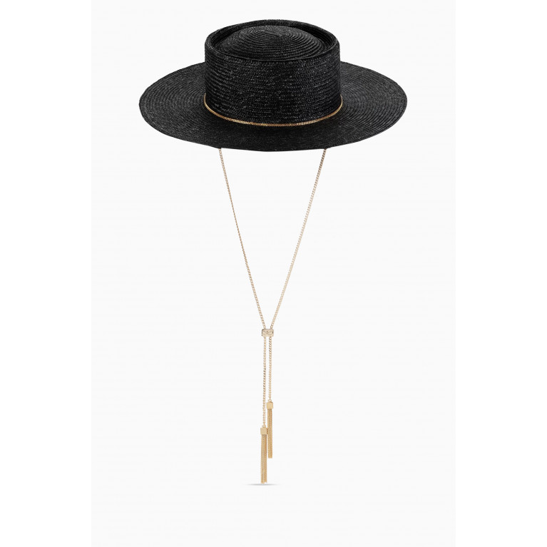 Elisabetta Franchi - Medium Brim Hat in Raffia