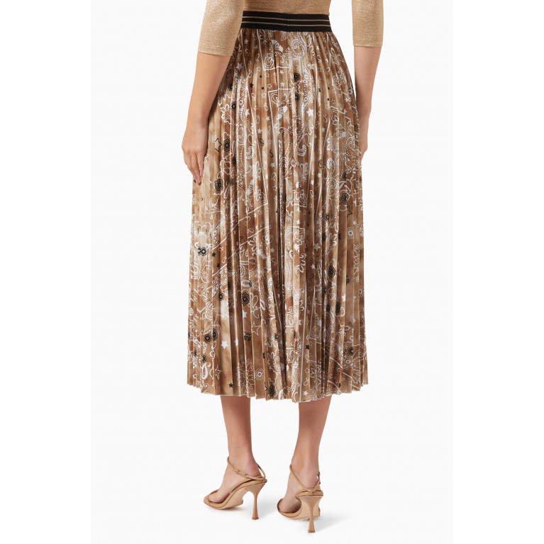 Marella - Naif Paisley Print Midi Skirt in Polyester Neutral