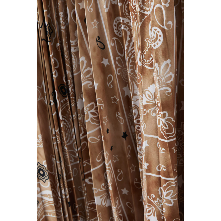 Marella - Naif Paisley Print Midi Skirt in Polyester Neutral