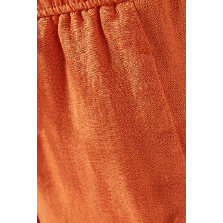 Marella - Bonn Wide-leg Pants in Linen Orange