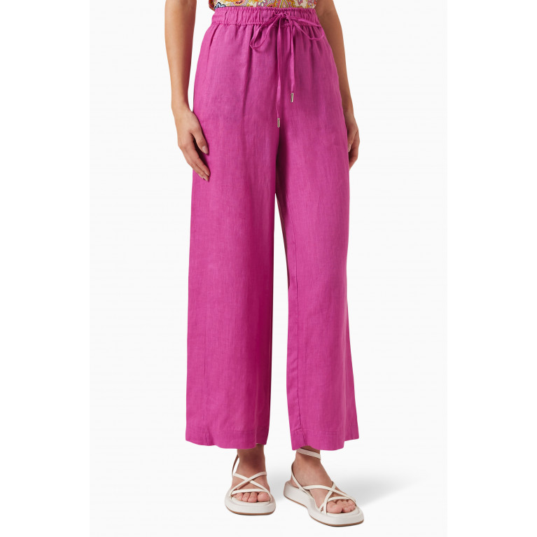 Marella - Bonn Wide-leg Pants in Linen Pink