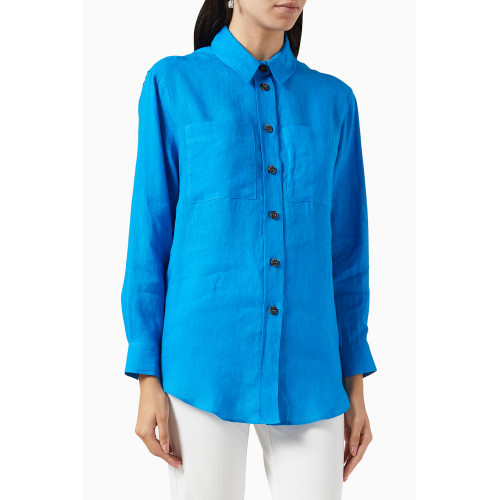 Marella - Fastoso Shirt in Linen Blue
