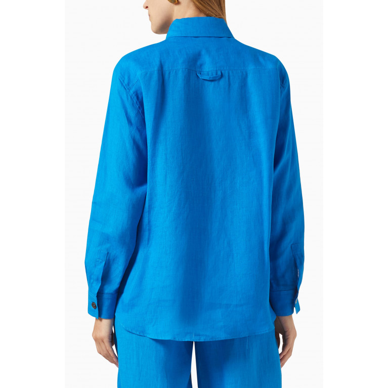 Marella - Fastoso Shirt in Linen Blue