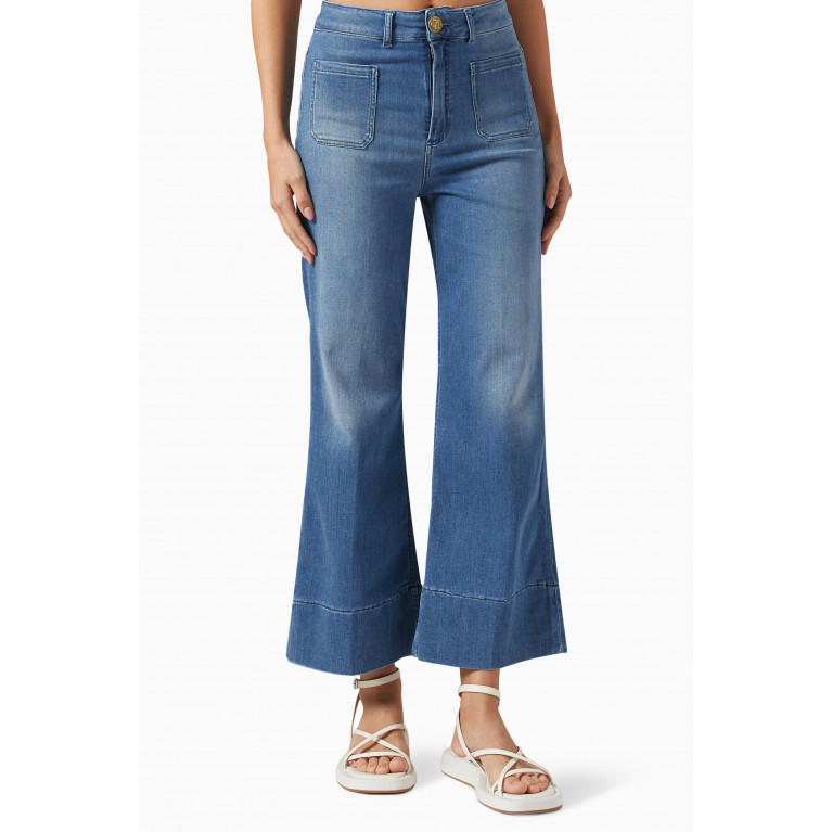 Marella - Wide-leg Cropped Jeans in Denim