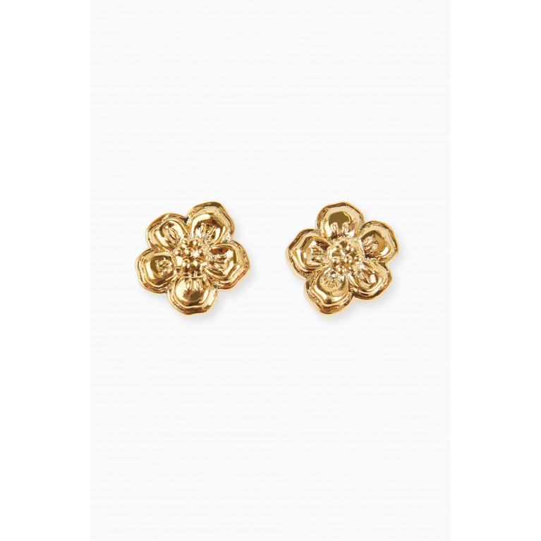 Kenzo - Boke Flower Earrings in Brass