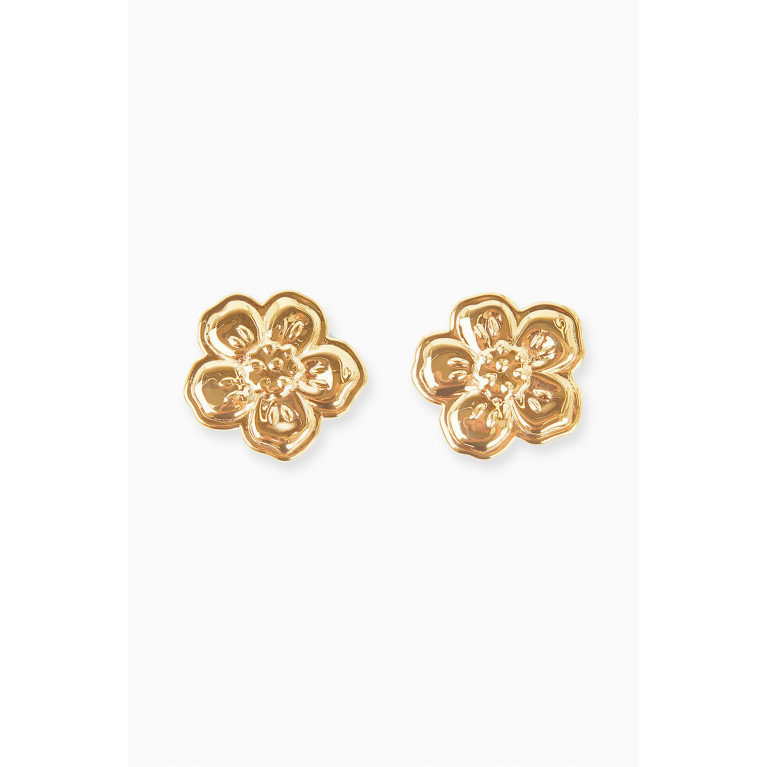 Kenzo - Boke Flower Earrings in Brass
