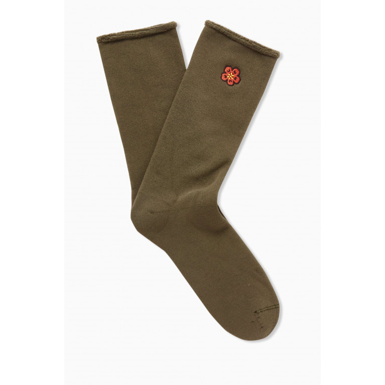 Kenzo - Boke Flower Crest Socks in Cotton