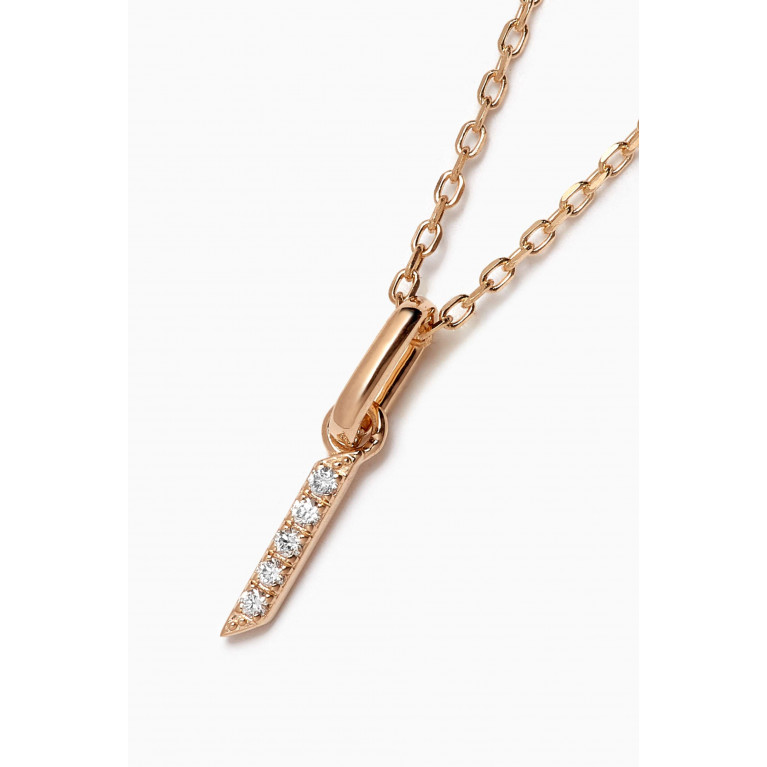 Fergus James - Arabic Letter A ا Diamond Necklace in 18kt Yellow Gold