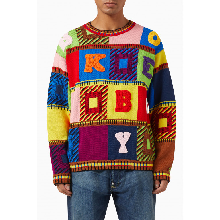 Kenzo - Boke Boy Patchwork Sweater in Wool-cotton Blend