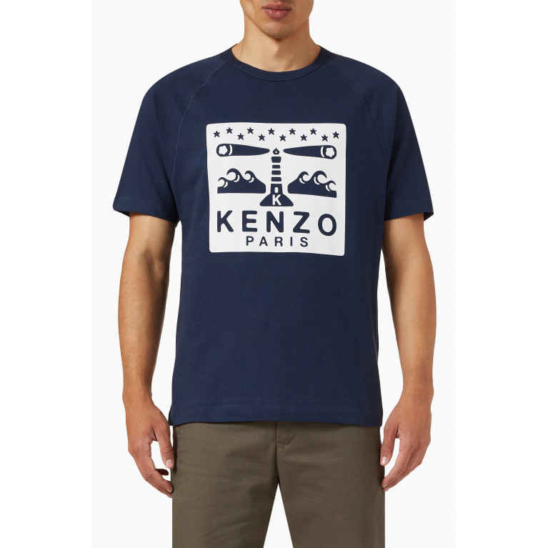 Kenzo - Lighthouse Graphic Logo Print T-shirt in Cotton
