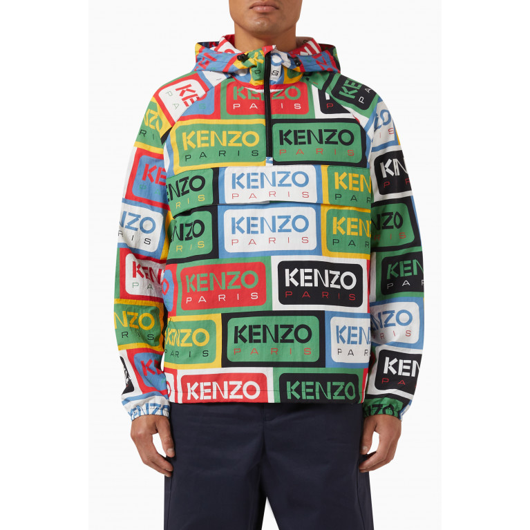 Kenzo - Logo Labels Print Windbreaker in Nylon