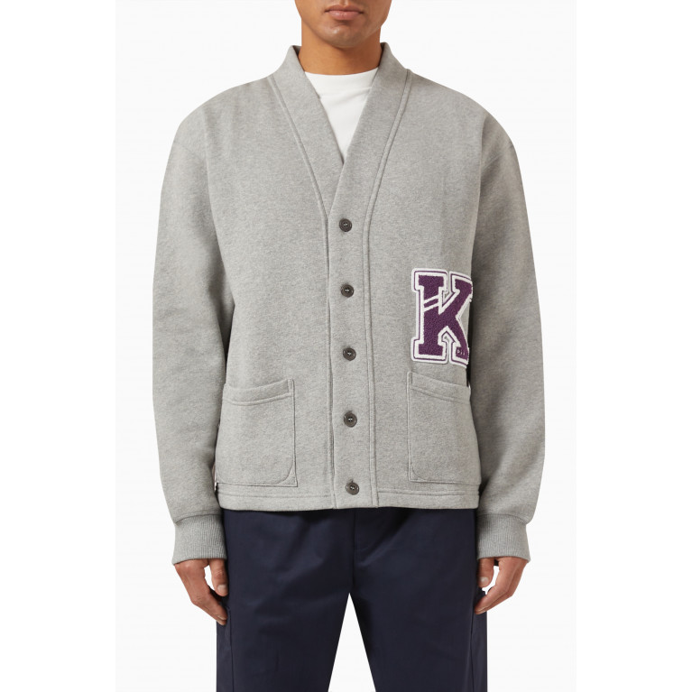 Kenzo - Varsity Logo Cardigan in Brushed Cotton Fleece