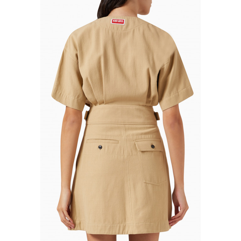 Kenzo - Belted Dress in Cotton